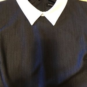 Navy Dress with White Collar